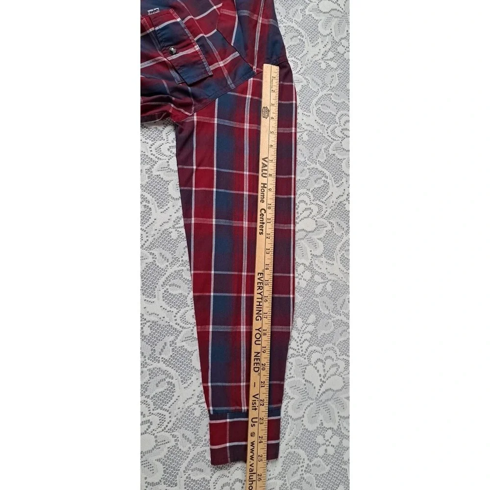 Men's Levi's Modern Fit Plaid Long Sleeve Pearl Snap Button Up Shirt Size Medium